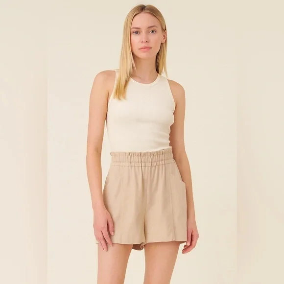 Elizabeth and James Easy Shorts High Waist Tan sz XS - Picture 1 of 6